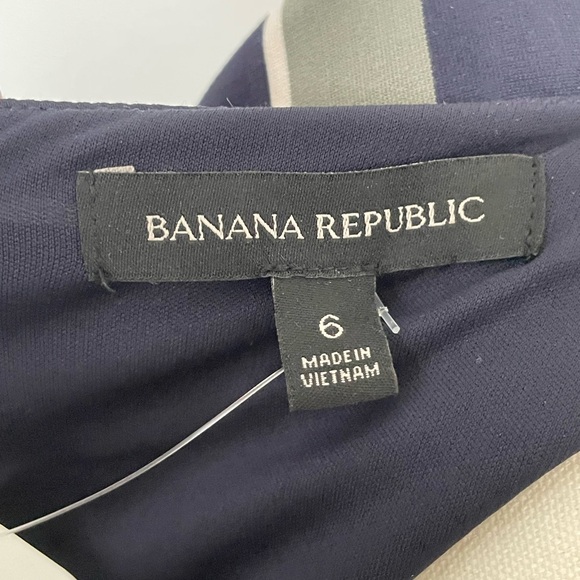 Banana Republic Navy and Cream Striped Midi Dress - Picture 4 of 8